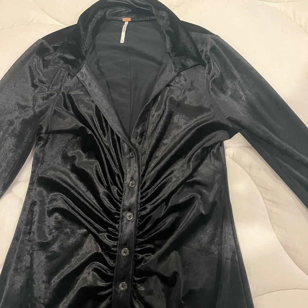 Free people black shayla mini dress! worn 2x size S - Picture 4 of 4